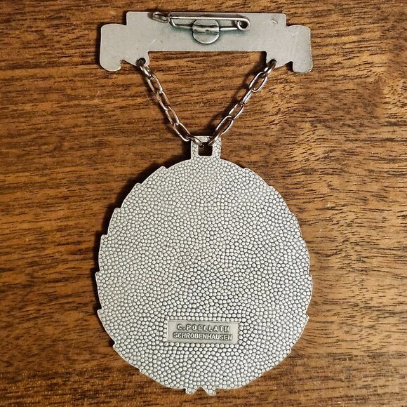 RETRO German Medal Volksmarch 17-18-04 Kehl Pewter Schrobenhausen - Picture 2 of 4